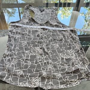 Massimo Gray and White Patterned Tank Top